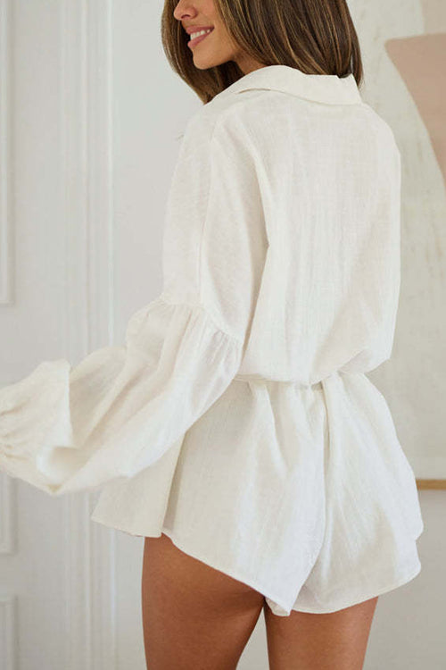 Chicer gestreifter Jumpsuit mit Dolman-Ärmeln