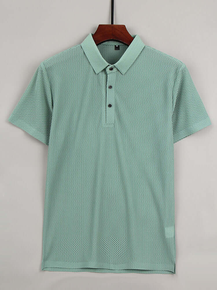Herren Poloshirt, Eisseide, Modern Fit