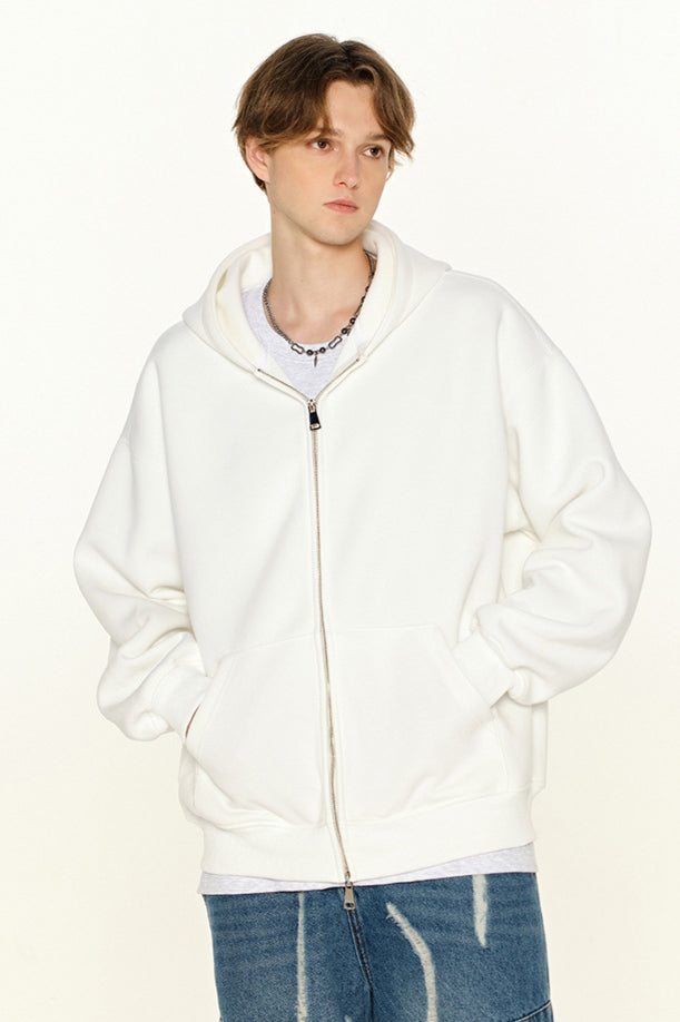 Lässiges Sweatshirt mit Kapuze und Reißverschluss