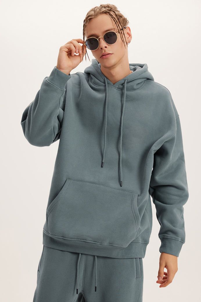 Trendiges Samt-Sweatshirt mit Kapuze für Herren