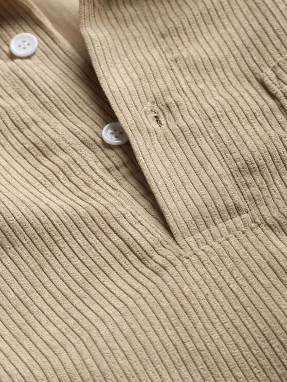 Herren Cordhemd - Casual Langarmhemd - Weich und Stilvoll