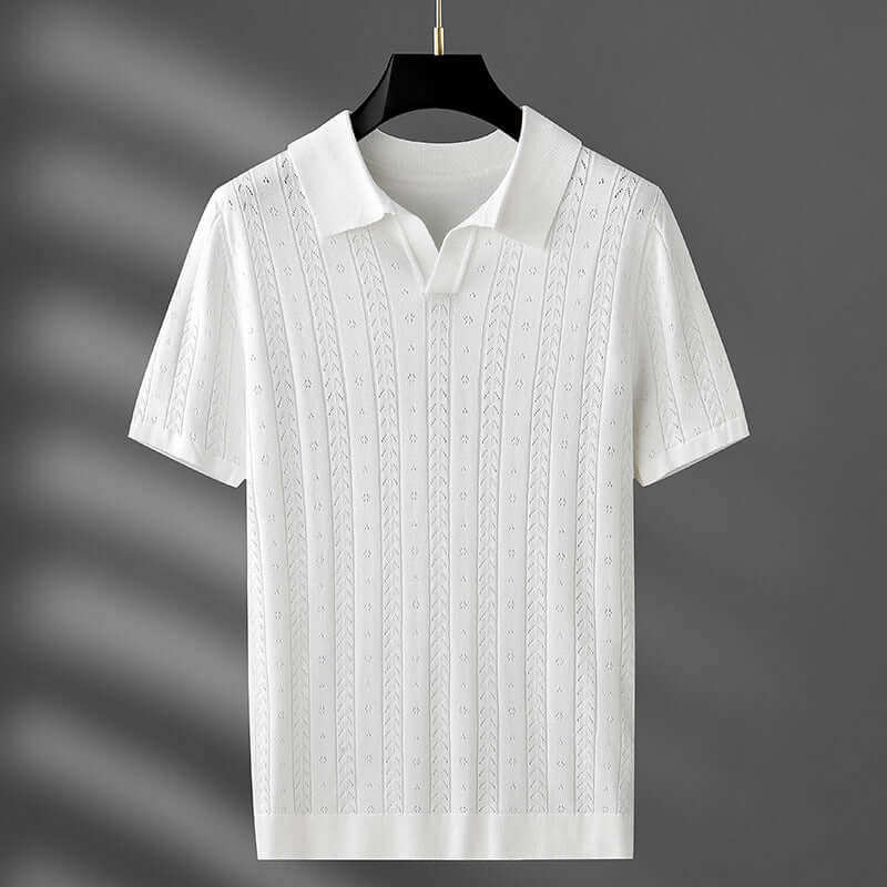 Elegantes Herren-Poloshirt aus Strickgewebe