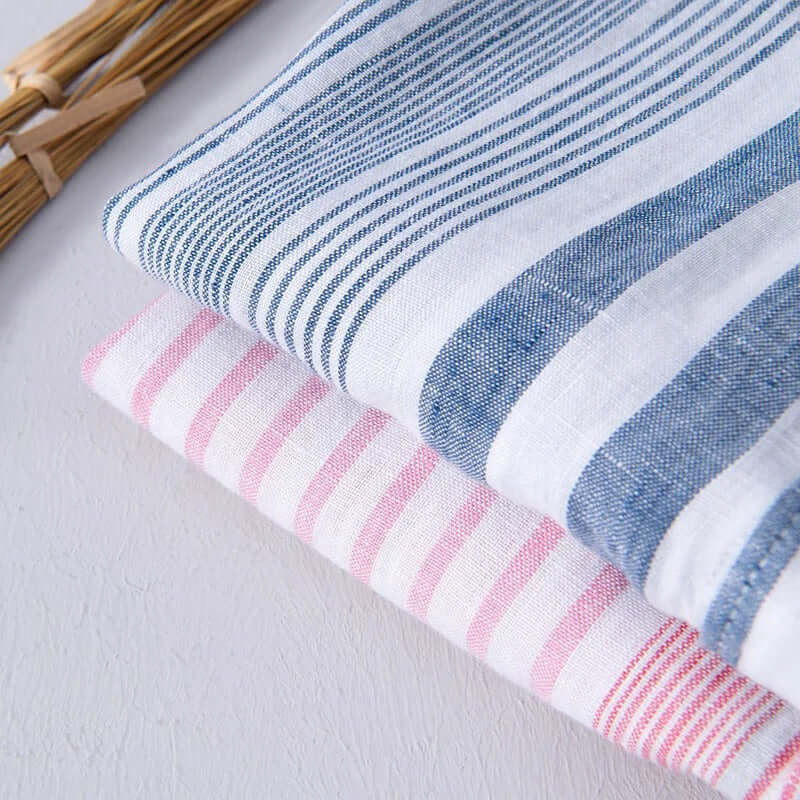 Leinen Herrenhemd Rosa Blau Regular Fit