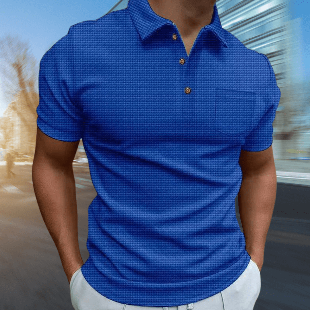 Strukturiertes Sommer-Poloshirt für Herren