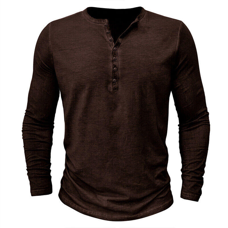 Langarm Henley-Shirt für Herren