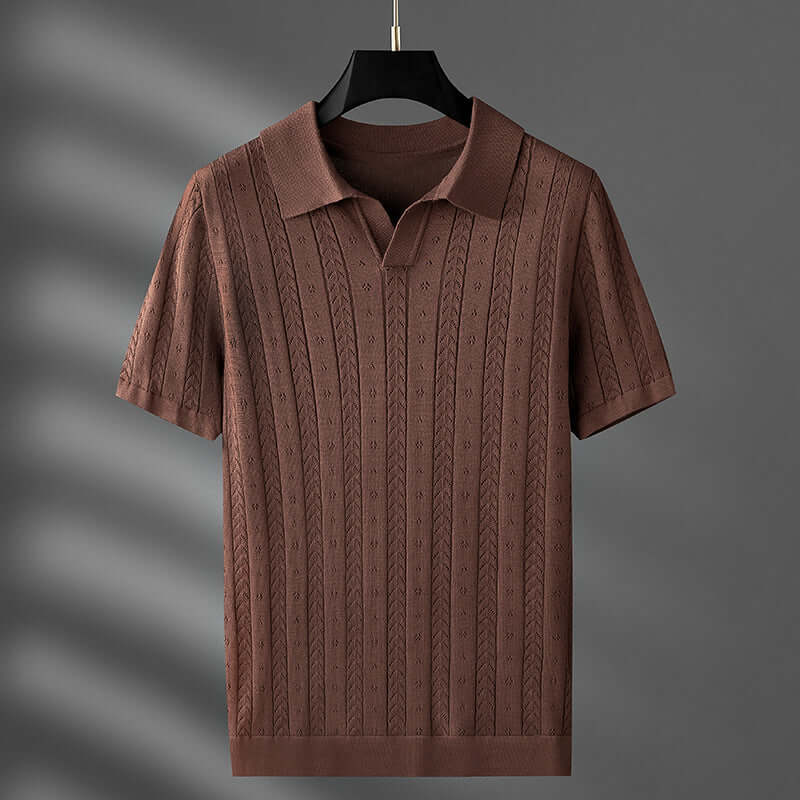 Elegantes Herren-Poloshirt aus Strickgewebe