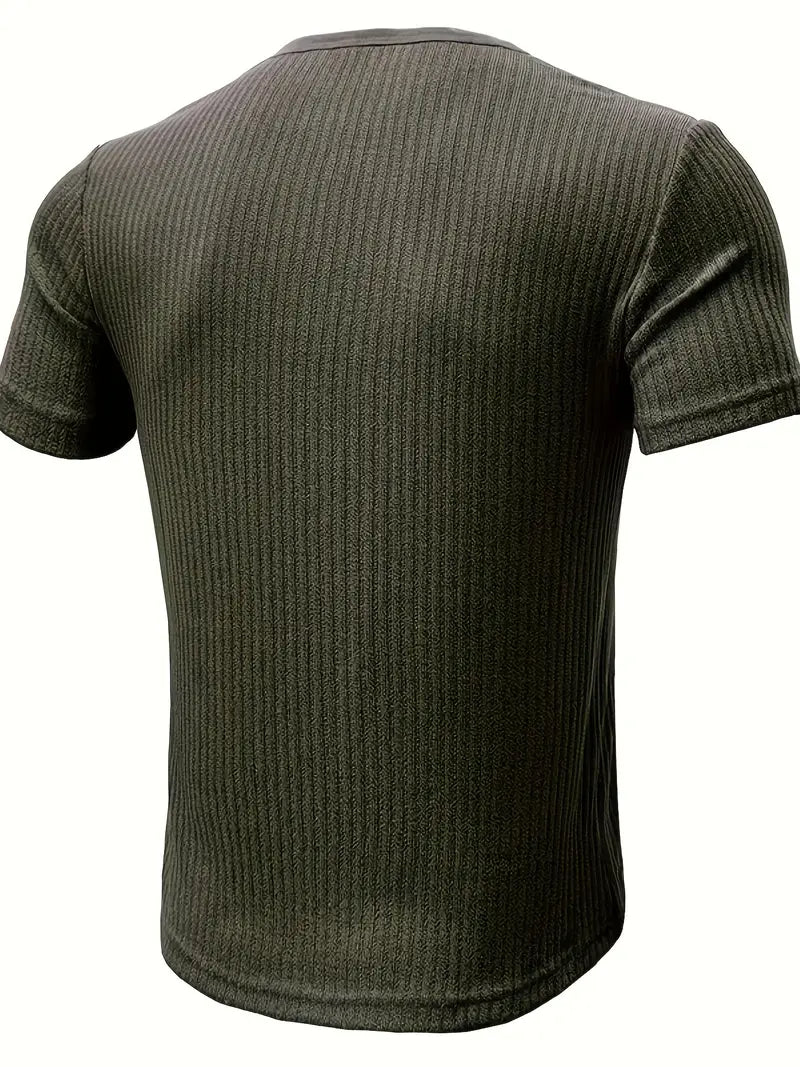 Henley Shirt Herren Kurzarm Elegant Bequem – Silvano