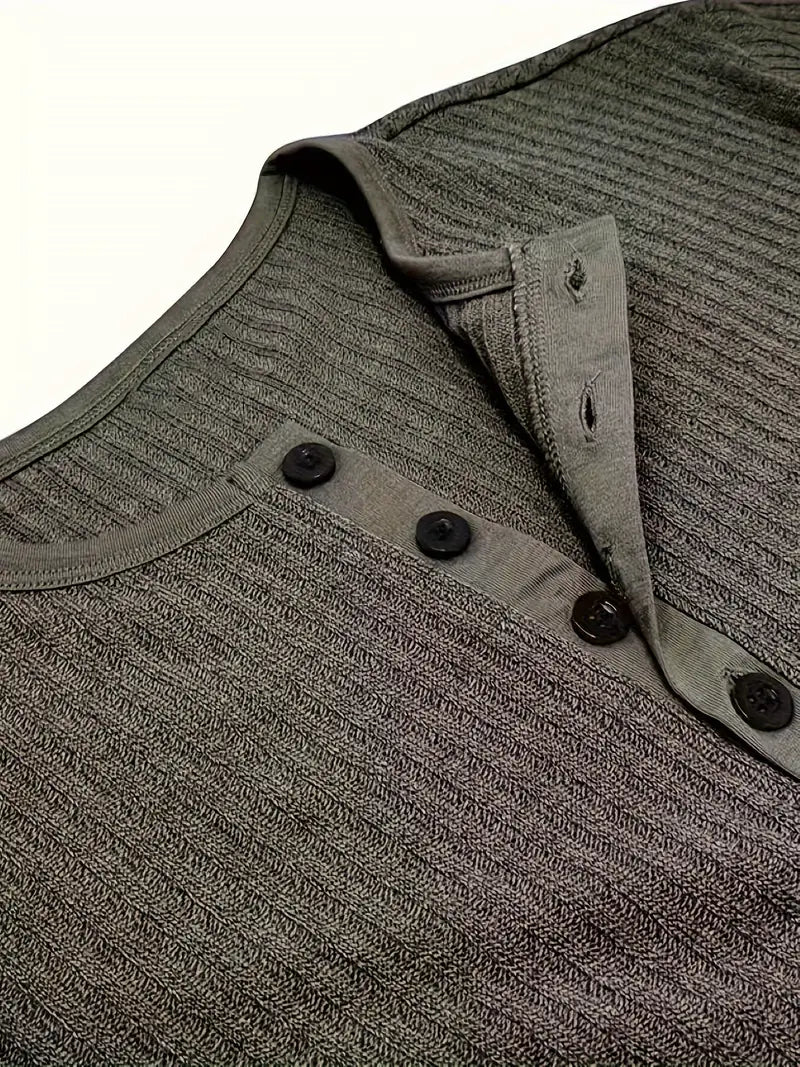 Henley Shirt Herren Kurzarm Elegant Bequem – Silvano