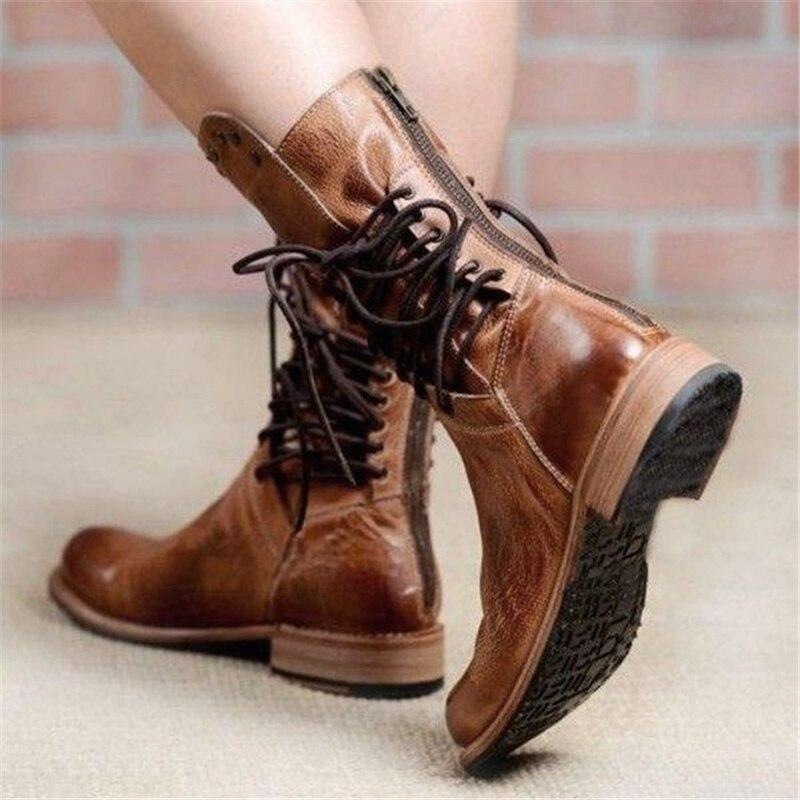 Dorothea™ - Lederstiefel mit Schnürsenkeln