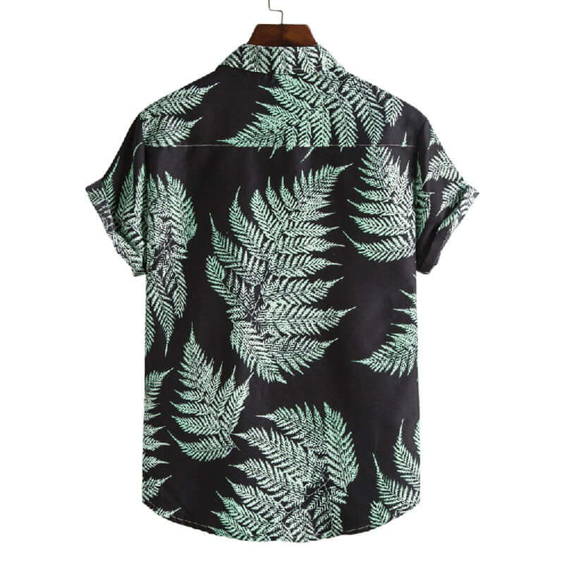 Herren Kurzarm-Hemd mit Blumenmuster