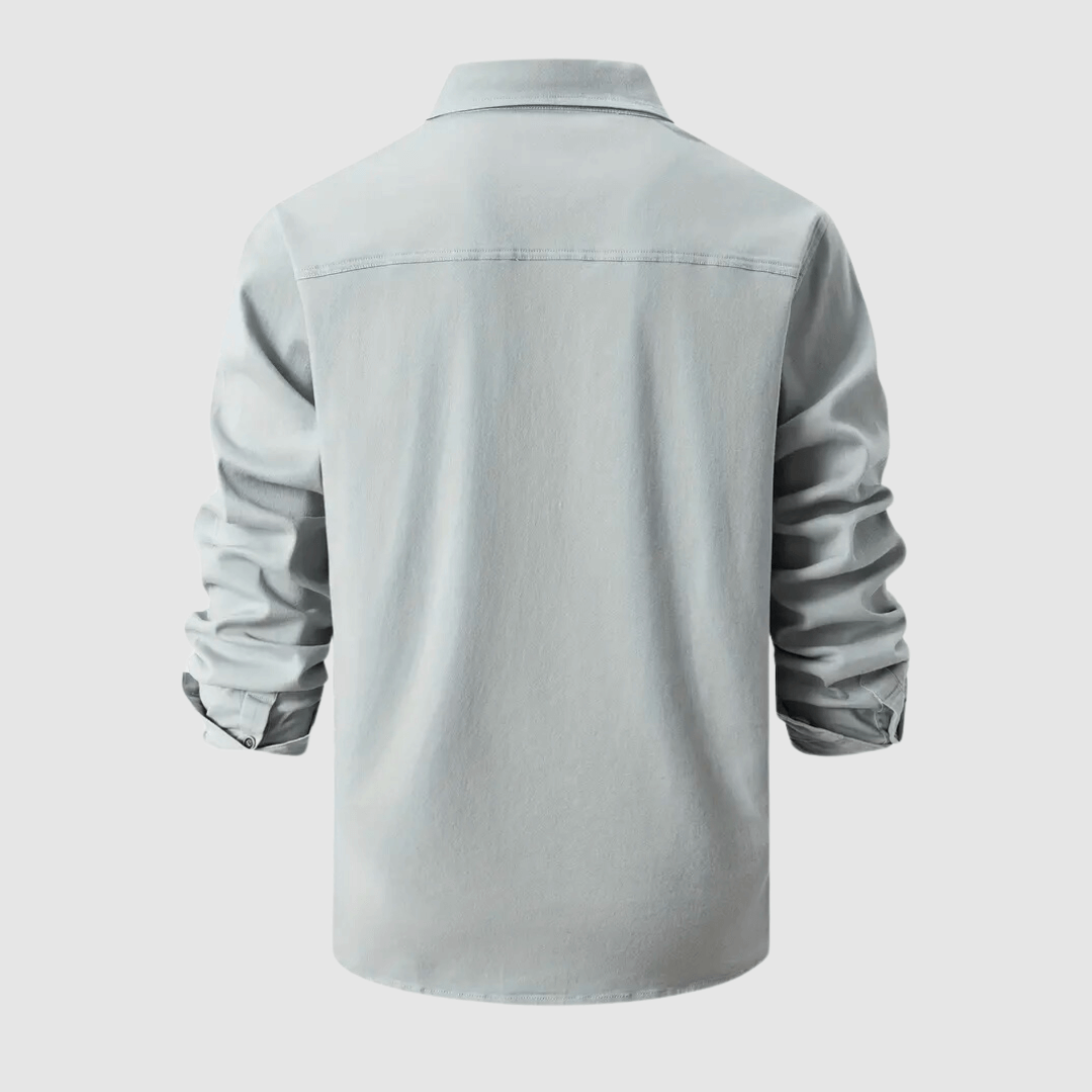 Klassische Herrenbluse mit Umschlagkragen