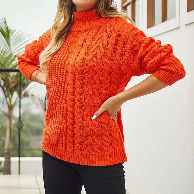Lässiger Pullover Mit Zopfmuster