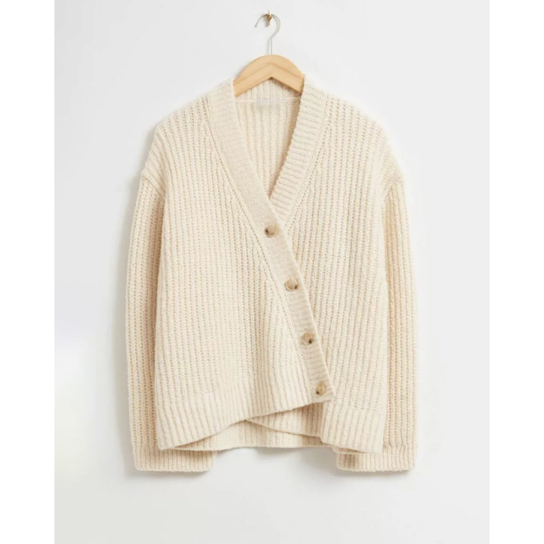 Ilonal | Damen Knopf Daunen Strickjacke | Bequeme
