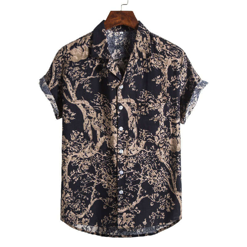 Stylisches Herren Kurzarmhemd mit Blumenmuster