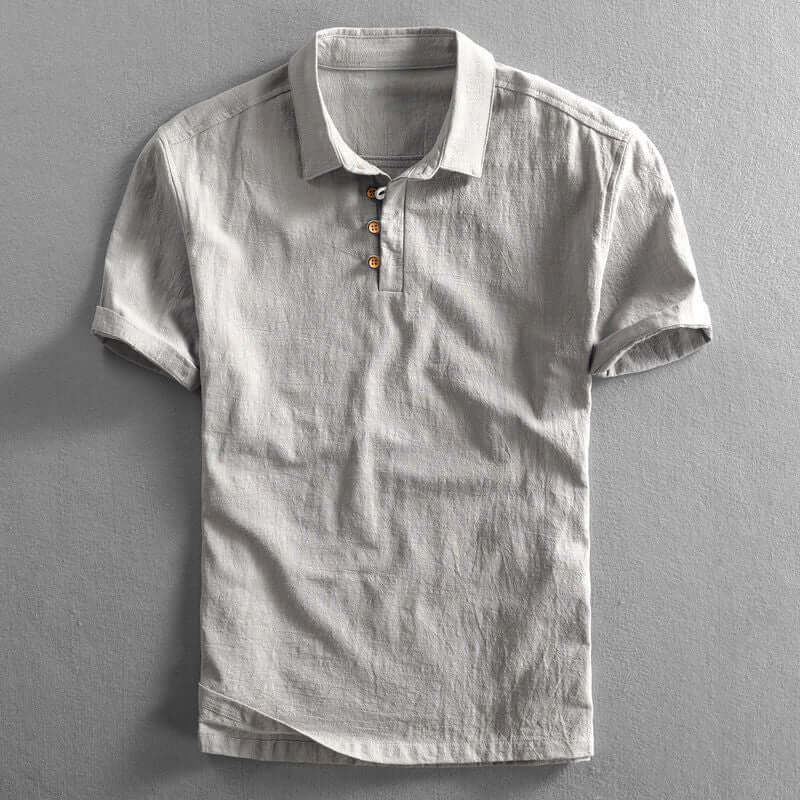 Herren-Poloshirt Melange-Optik