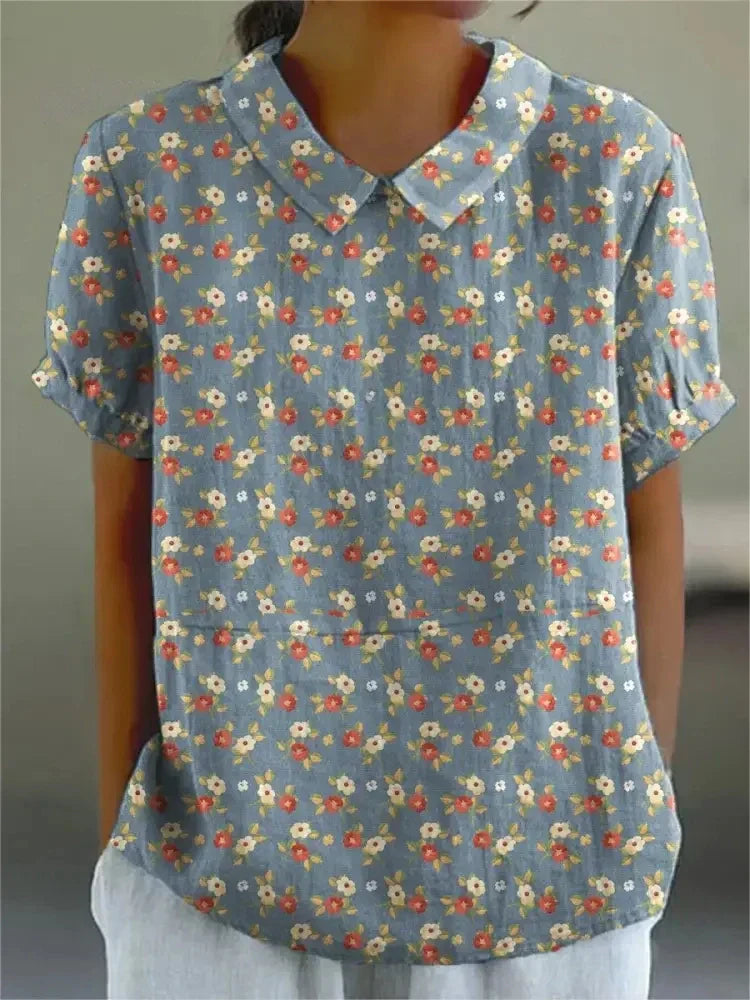 Elegante Bluse mit Blumenmuster für Damen – Tanja