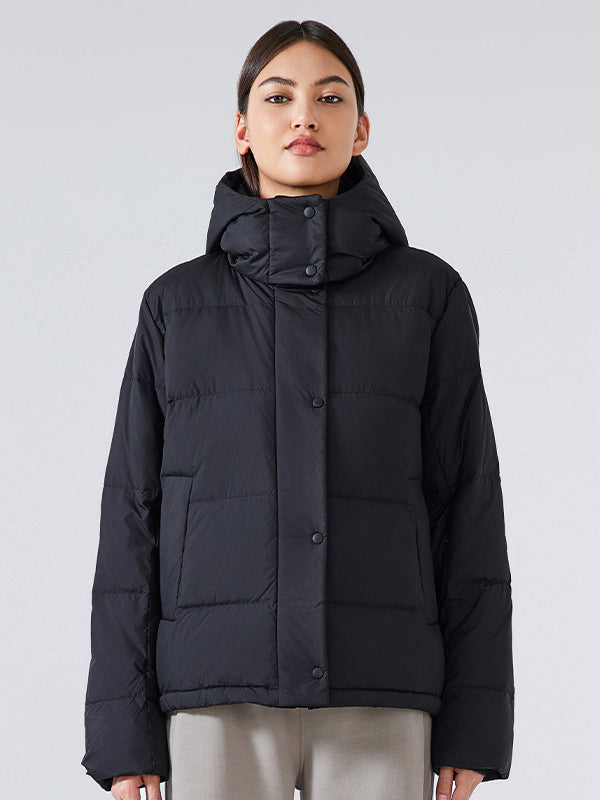 Isolierte Pufferjacke mit Kapuze für Damen