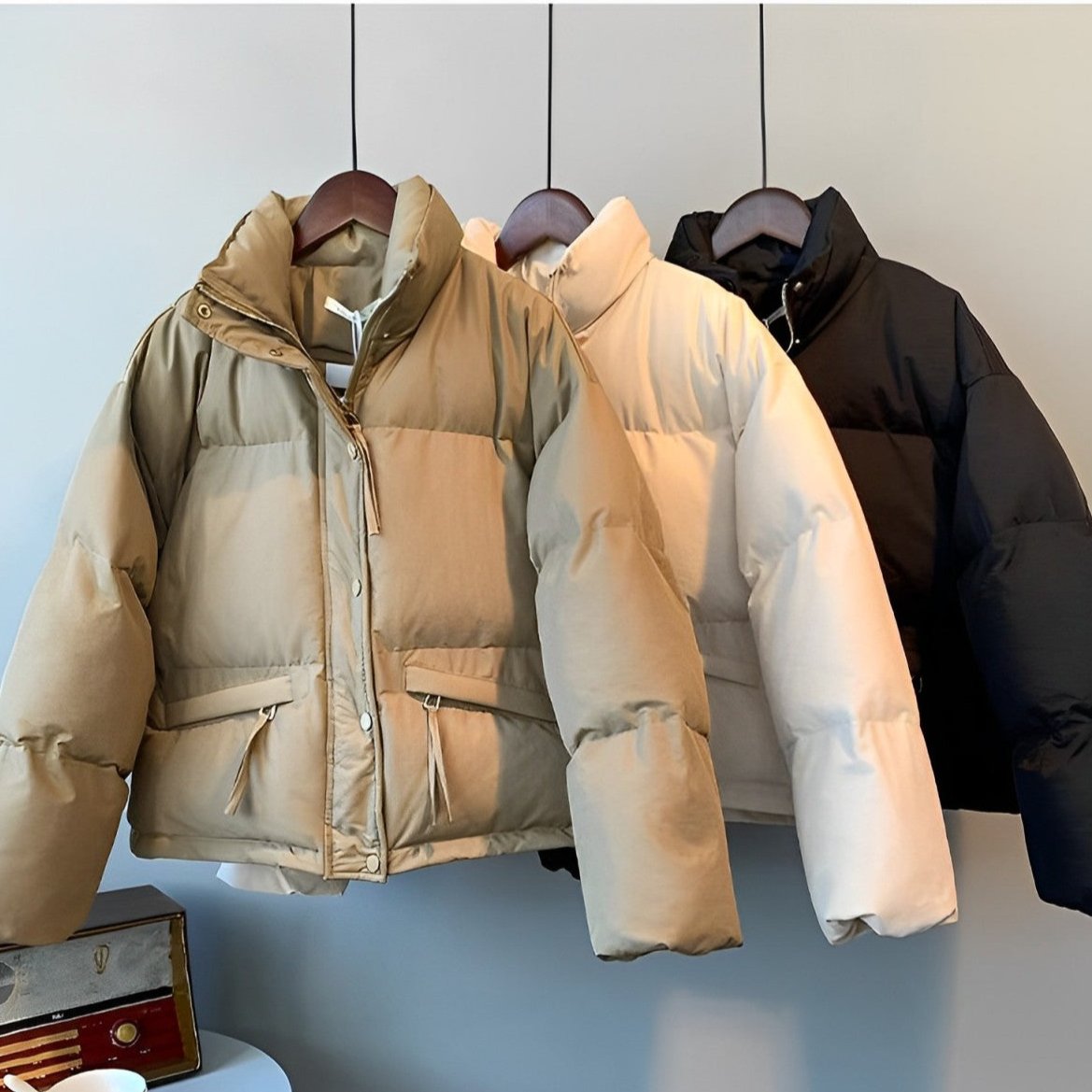 Locker sitzende Jacke mit weicher Baumwollfüllung für Frauen