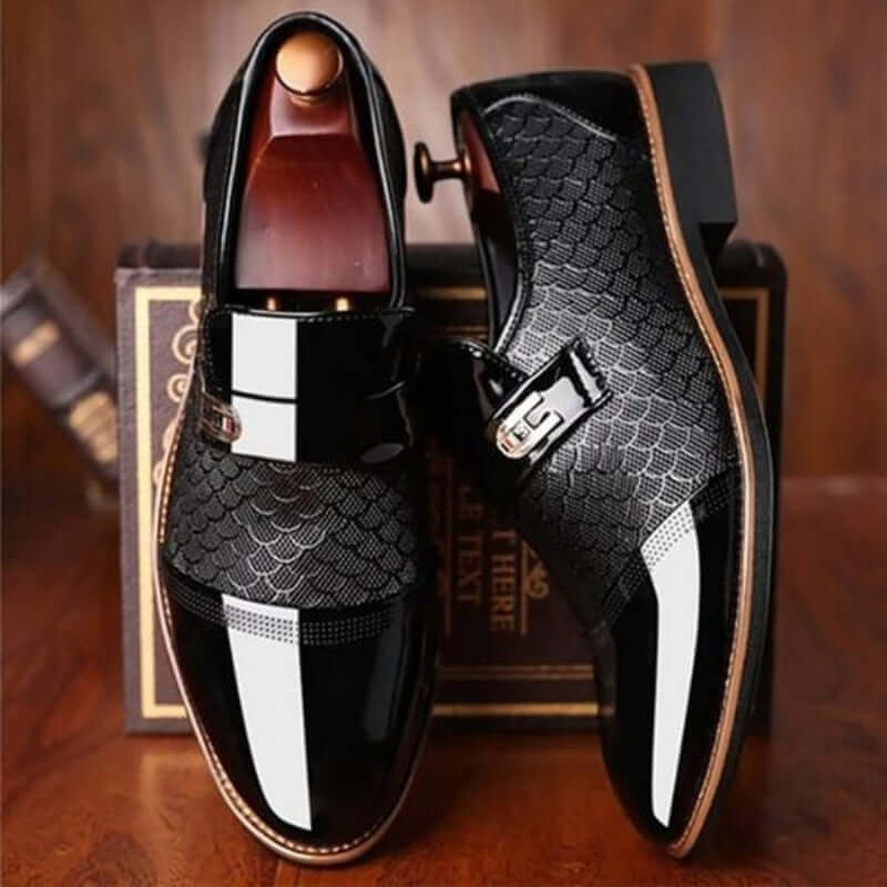 Herren-Lederschuh mit Gummisohle