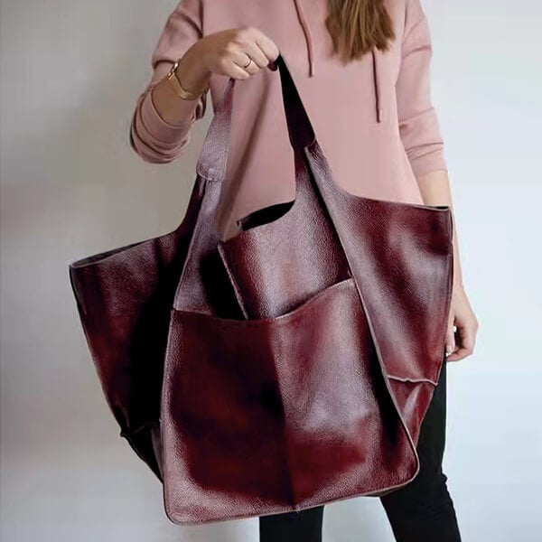 Carla™ - Neue übergroße handgefertigte Handtasche aus veganem Leder
