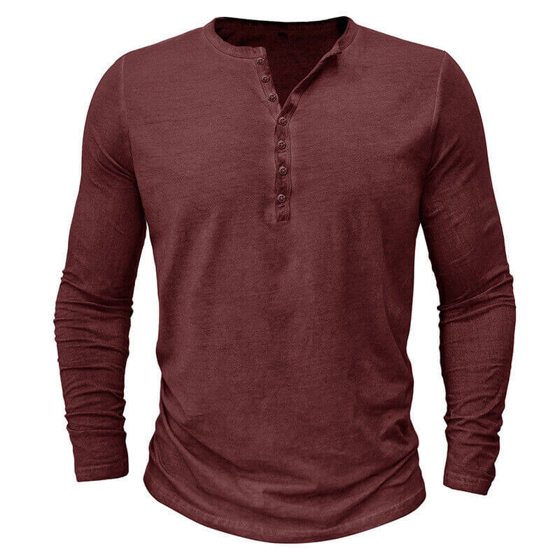Langarm Henley-Shirt für Herren