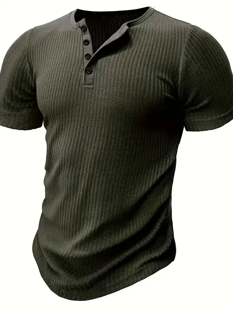 Henley Shirt Herren Kurzarm Elegant Bequem – Silvano