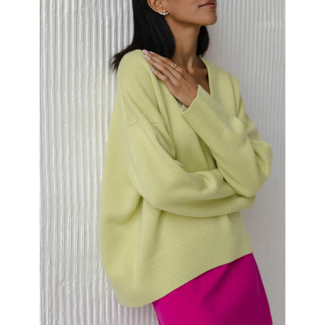 Reesey | Damen V-Ausschnitt Pullover | Warme
