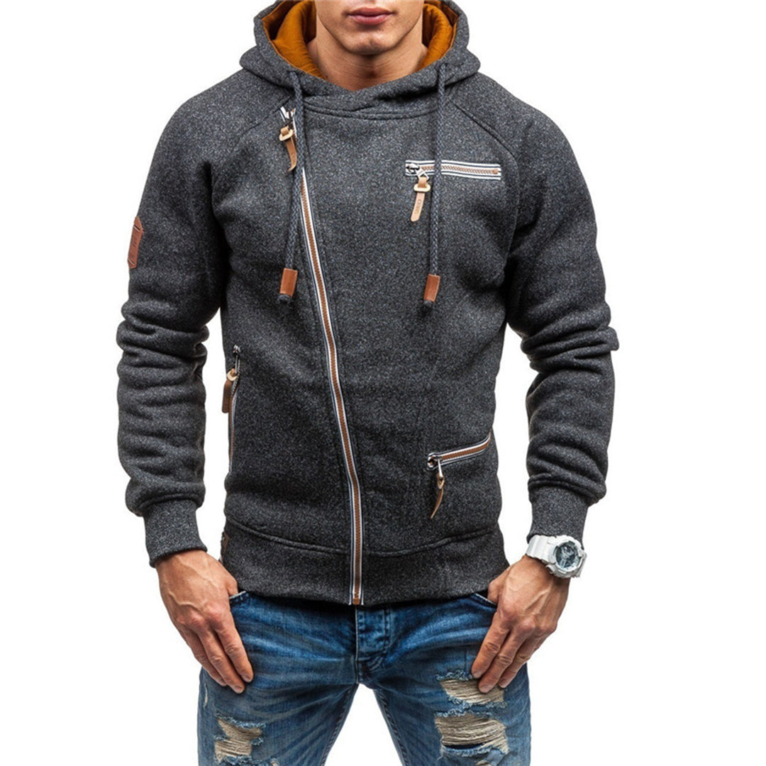 Leonardo | Herren Reißverschluss Kapuzenpulli | Lässig