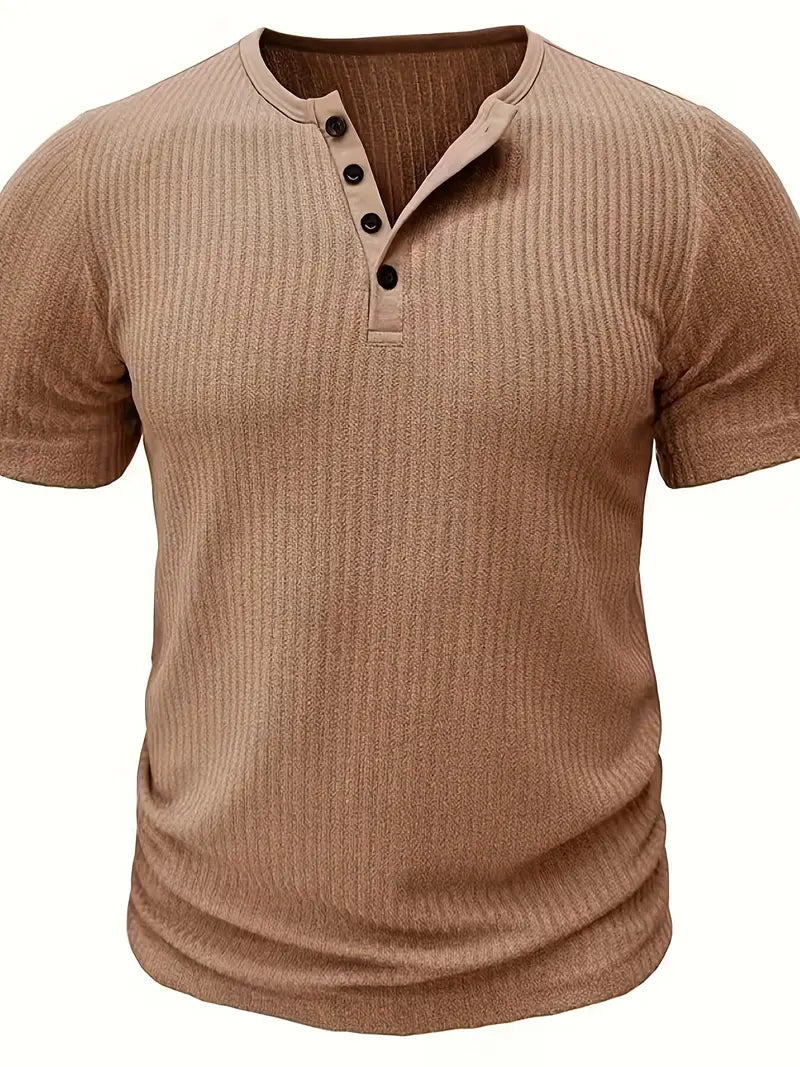Henley Shirt Herren Kurzarm Elegant Bequem – Silvano