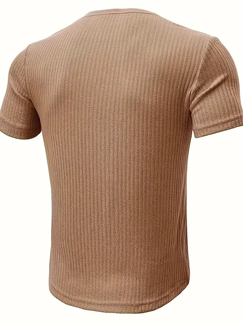 Henley Shirt Herren Kurzarm Elegant Bequem – Silvano