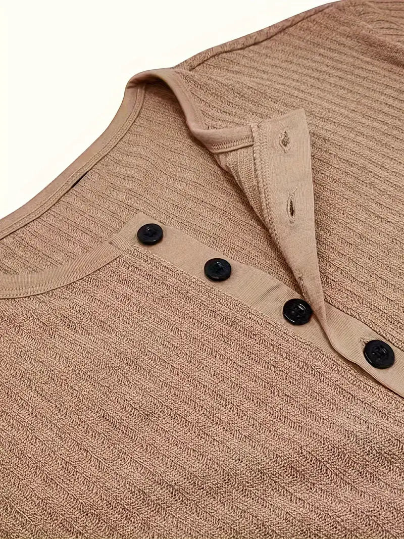 Henley Shirt Herren Kurzarm Elegant Bequem – Silvano