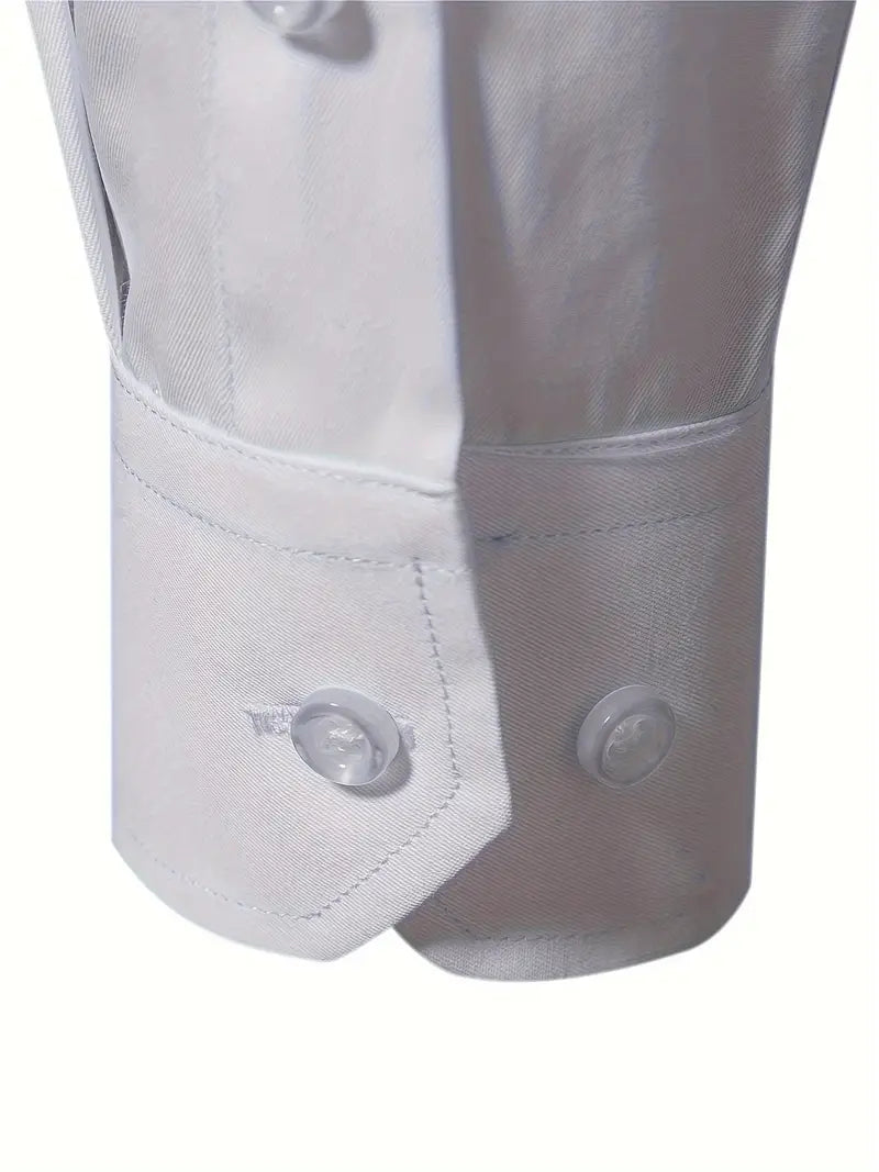Schwarzes Herrenhemd Elegant Slim Langarm – Alviro