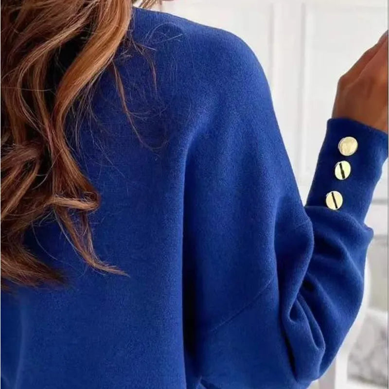 Winterpullover mit V-Ausschnitt für Frauen