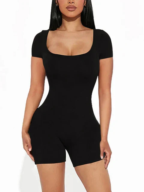 Hollye - Stilvolles Kaffeebraunes Bodycon-Jumpsuit