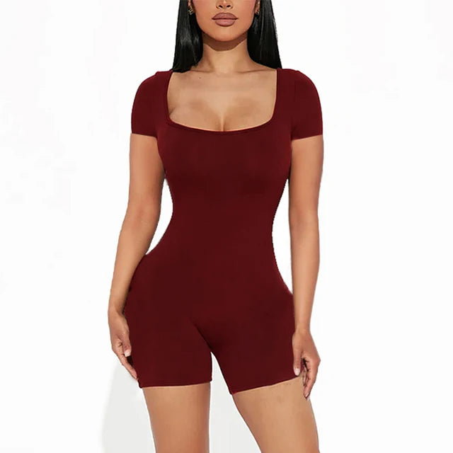 Hollye - Stilvolles Kaffeebraunes Bodycon-Jumpsuit