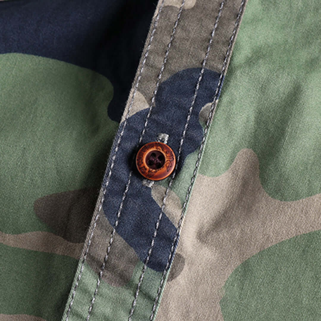Robustes Herren Langarmhemd Camouflage