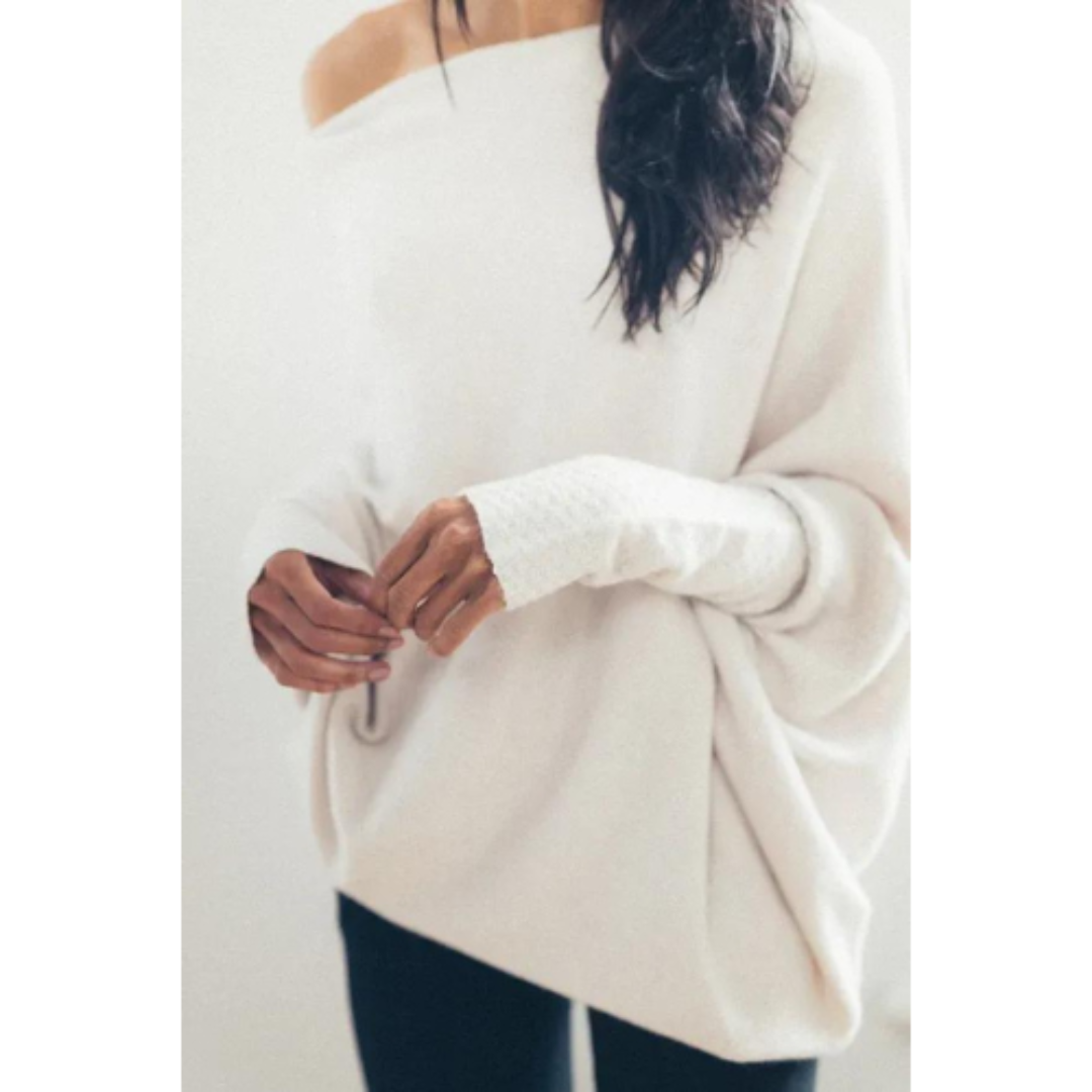 Lucienat | Damen Asymmetrischer pullover | Warme