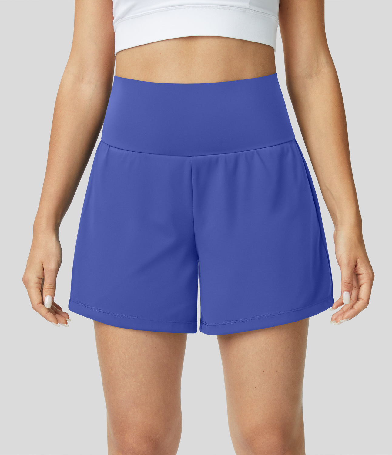 Ansley™ | 2-in-1-Yoga-Shorts mit hohem Bund, Gesäßtasche und Seitentasche