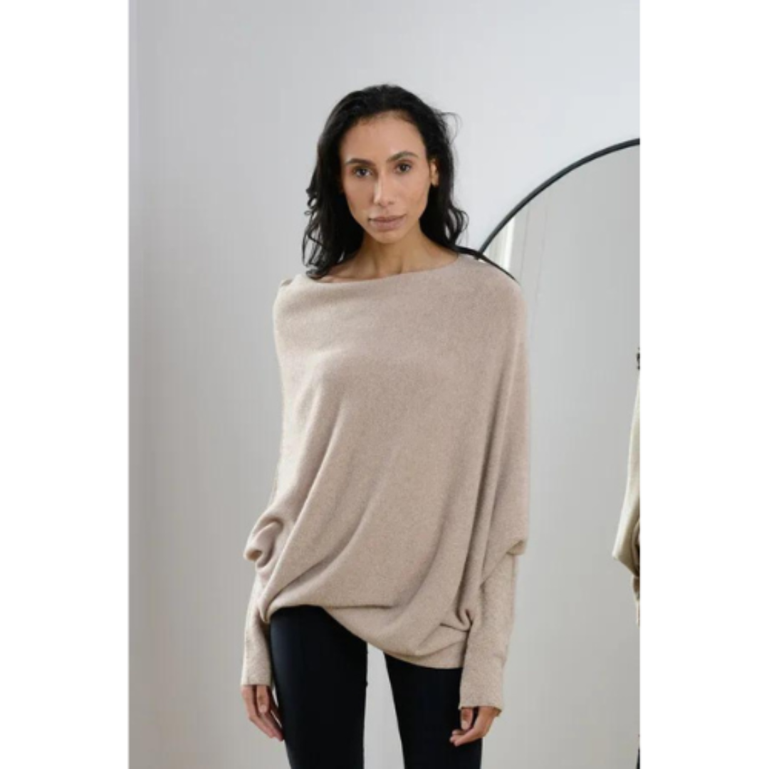 Lucienat | Damen Asymmetrischer pullover | Warme