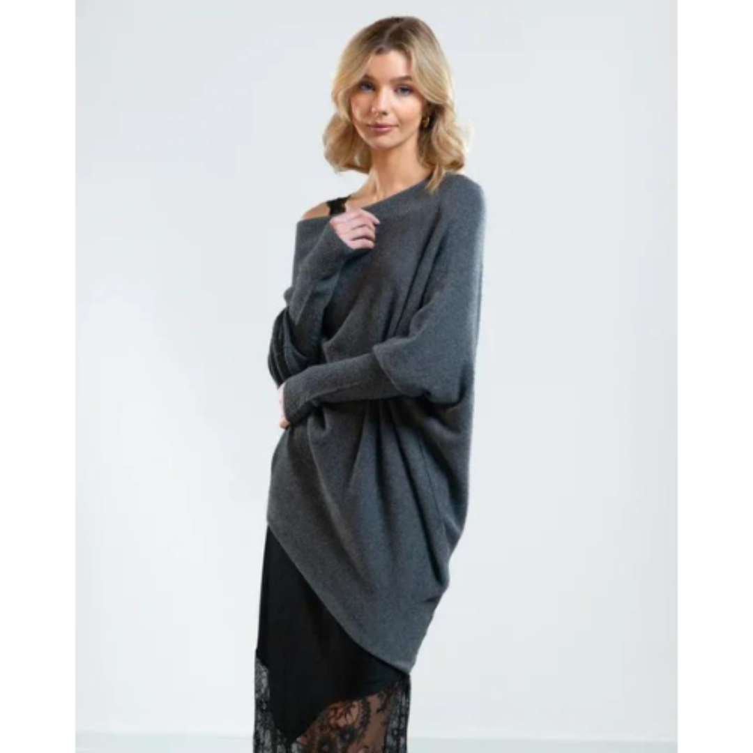 Lucienat | Damen Asymmetrischer pullover | Warme