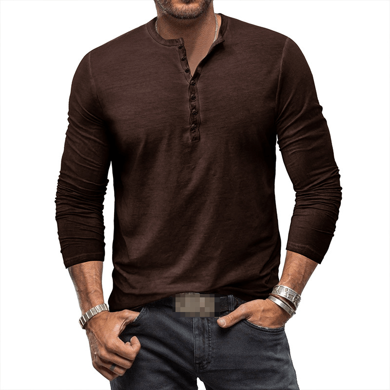 Langarm Henley-Shirt für Herren