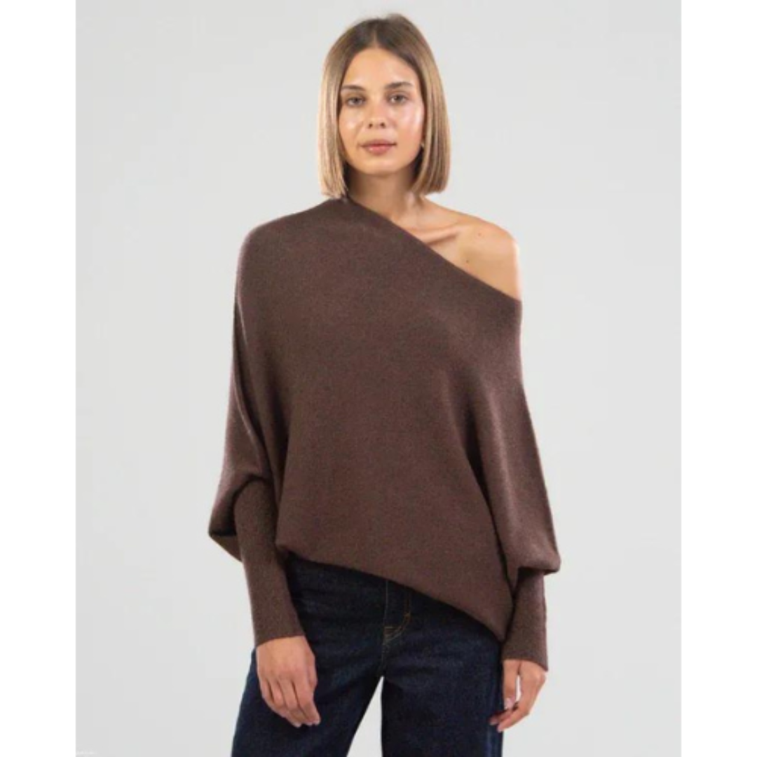 Lucienat | Damen Asymmetrischer pullover | Warme