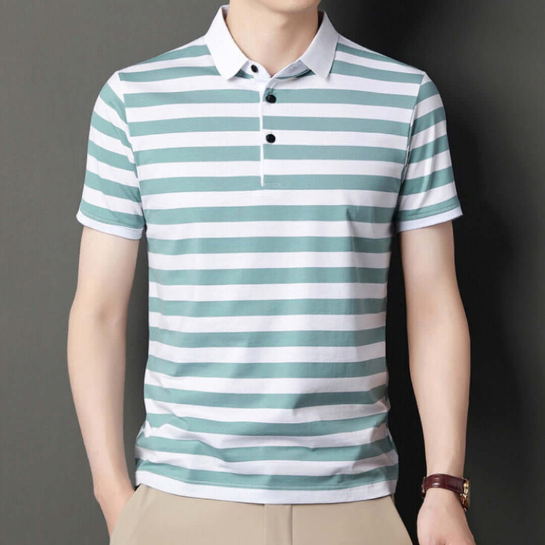 Klassisches Herren Polo Shirt mit Streifen