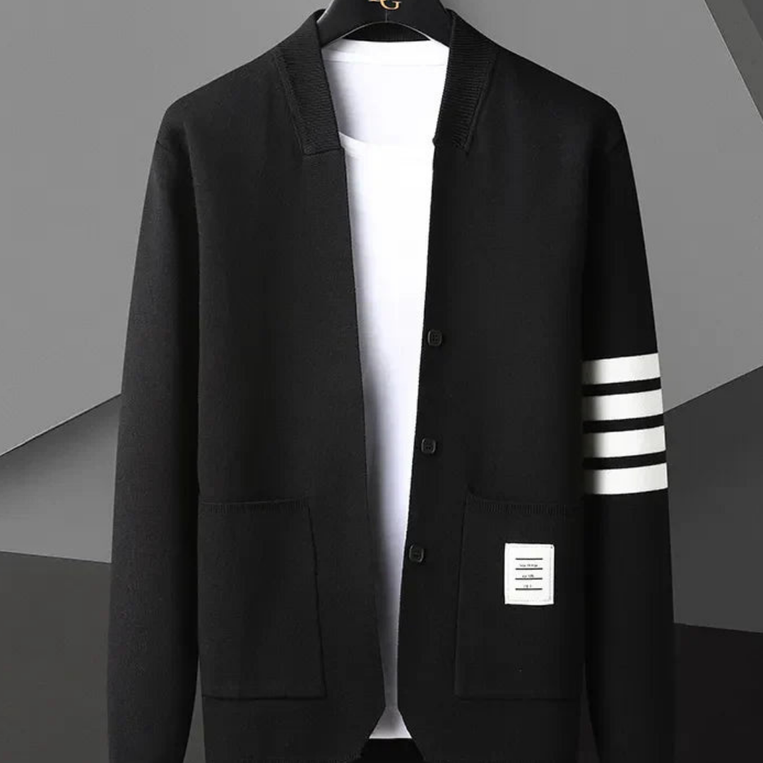 Benjamin | Herren Knopf Daunen Strickjacke | Lässig