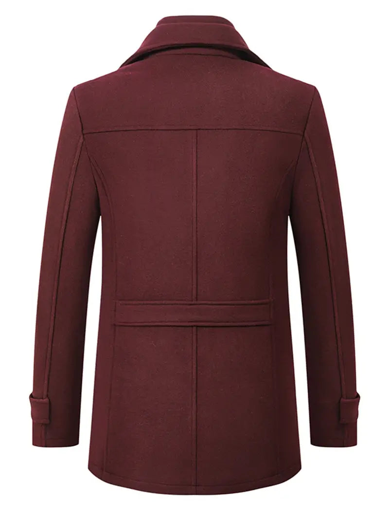 Casual Schurwollmantel für Herren – warme Jacke für den Alltag