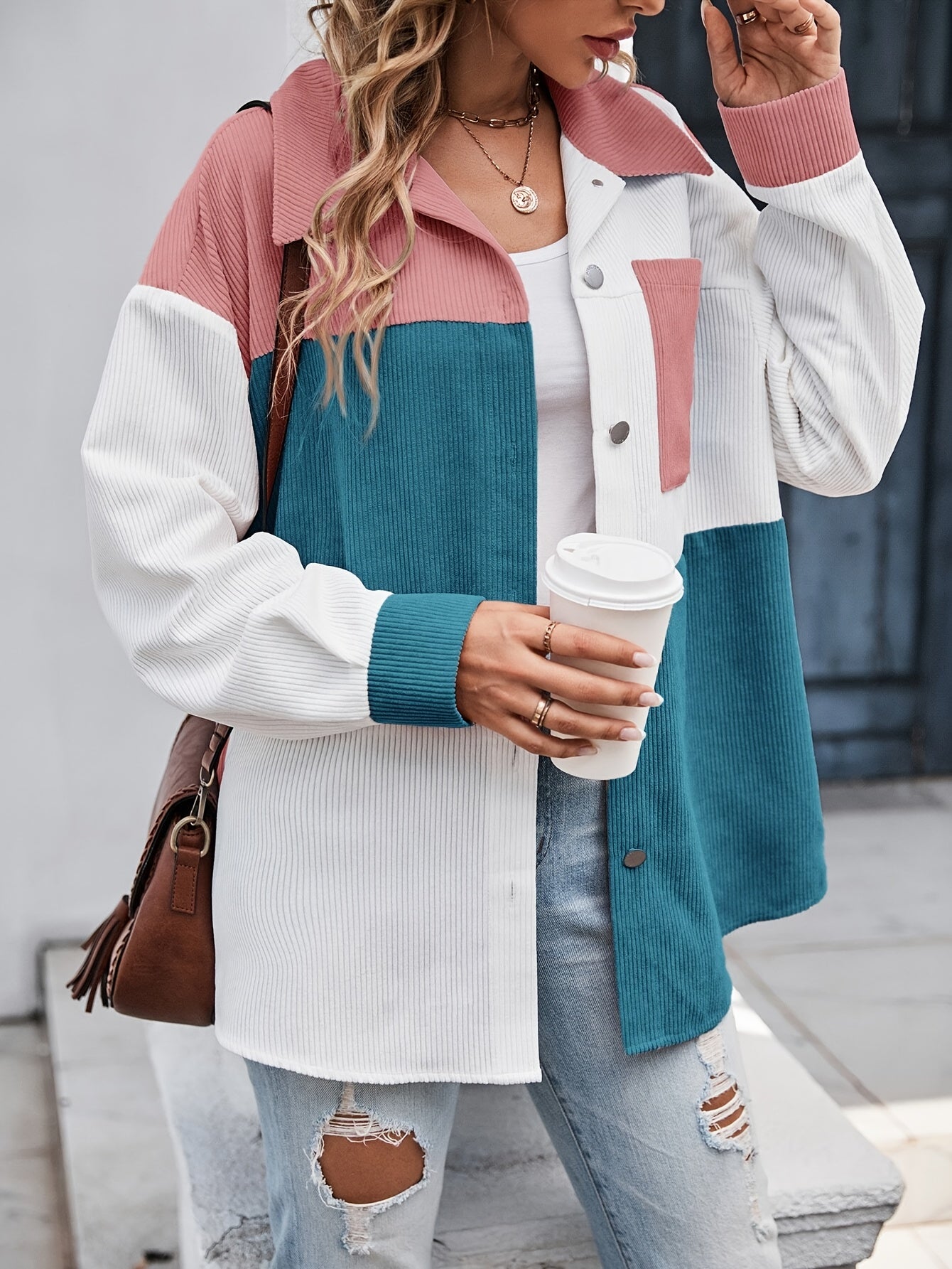 Lebendige Bluse mit Knopfleiste – Lina