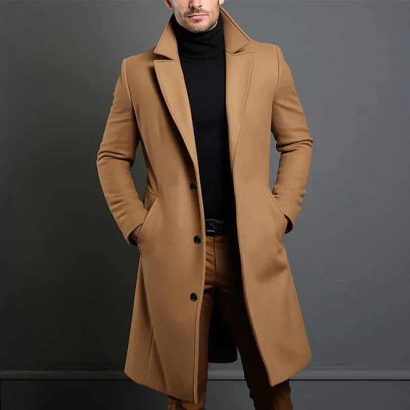 Hochwertiger Wollmantel für Herren Winterstolz