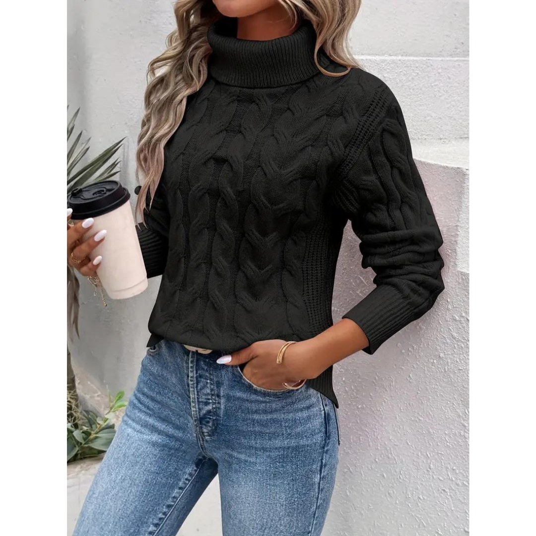 Samrita | Damen Rollkragen Pullover | Strick