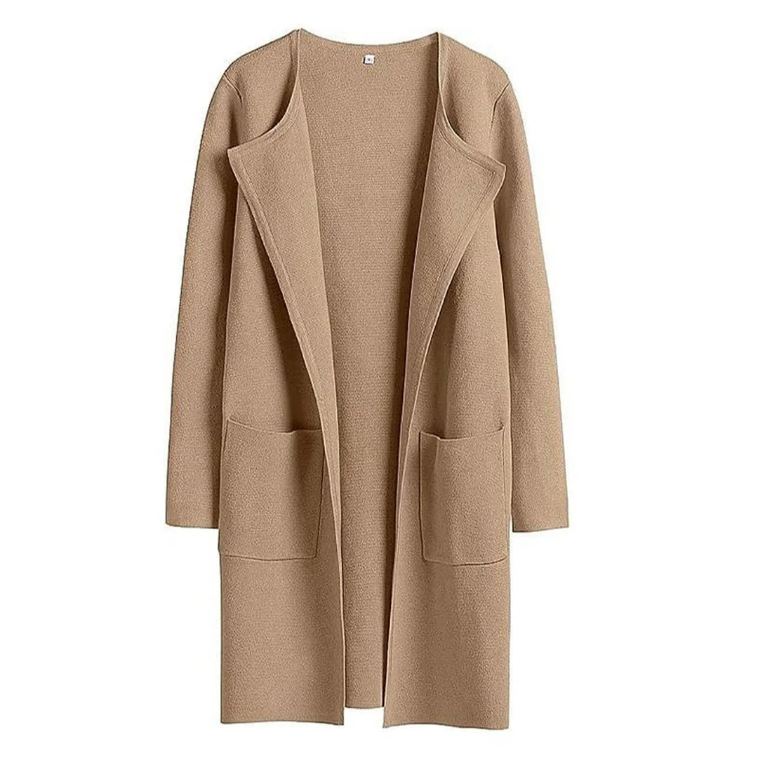 Rhea | Damen Lange Strickjacke | Elegante