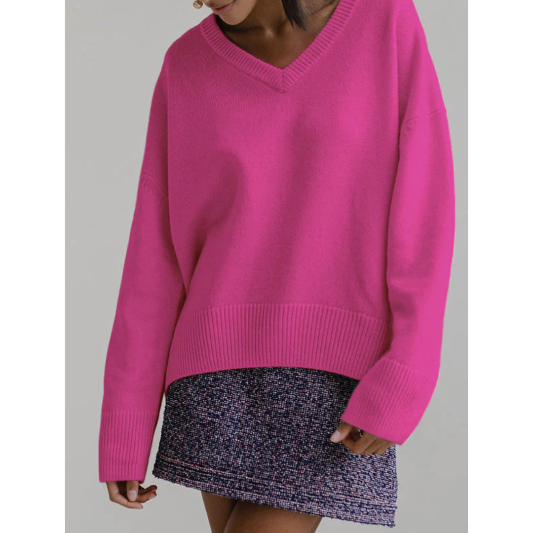 Reesey | Damen V-Ausschnitt Pullover | Warme